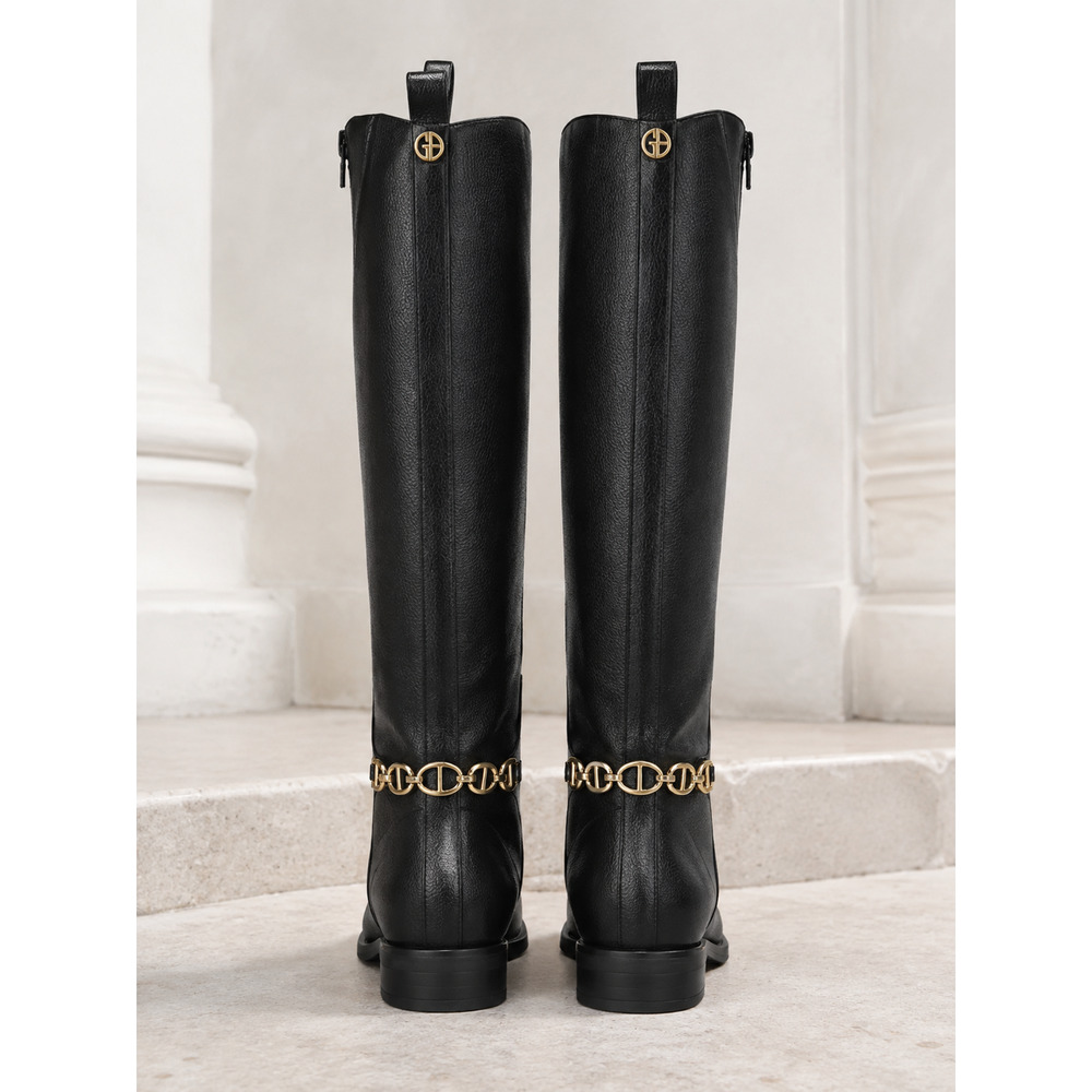 NIB Giani Bernini Suttonn Black Memory Foam Knee High Riding Boots Women’s 5.5M - Picture 4 of 7